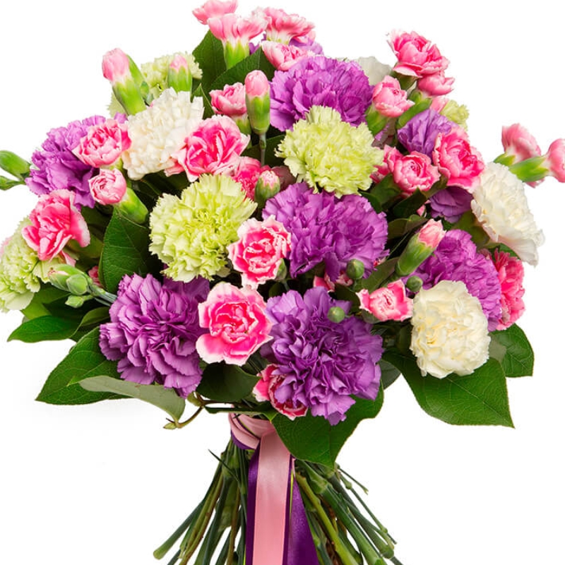 Букет из гвоздик "Весенний микс"